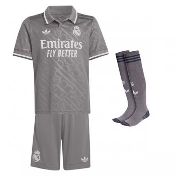 24-25 Real Madrid Third Kids Full Kit