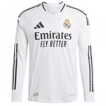 24-25 Real Madrid Home Long Sleeve Jersey (Player Version)