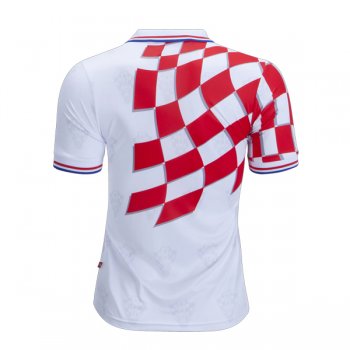 1998 Croatia Home White&Red Retro Jersey Shirt